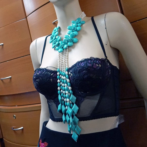 TURQUOISE PEARL UNIQUE NECKLACE WOMEN GIFT